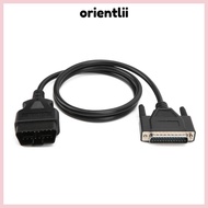 ORIENTLIIY OBD2 to DB25 Main Cable, ABS&Brass Male to Male Diagnostic Extension Cord, Compatible Uni