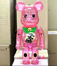 🔥少量補貨🔥巜 MEDICOM TOY BE@RBRICK 招財貓 桃色透明メッキ 千萬両 1000% 》 