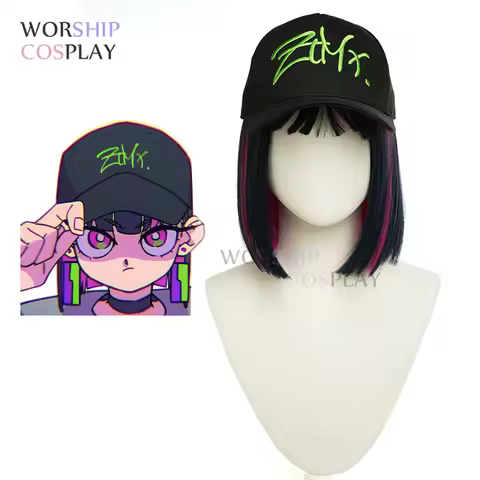 Nira Cosplay Wig Hat Embroidery peaked cap Earring Zutomayo New Fashion Harajuku Anime Zutto Mayonak