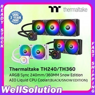 THERMALTAKE TH240 / TH360 ARGB Sync 240mm / 360mm AIO Liquid CPU Cooler (BLACK / SNOW EDITION)
