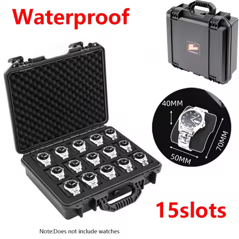 3/4/6/8/15/24/32 Slot Abs Plastic Watch Case Portable Waterproof Watch Case Is Used To Store Watches