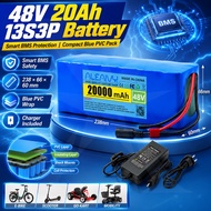 48V 20Ah 13S3P Lithium-ion Battery Pack 18650 Electric Bicycle E Bike Scooter Rechargeable 1000W BMS