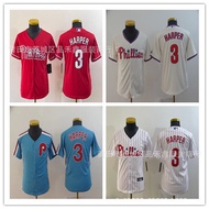Fast ShippingChildren Clothing Philadelphia Phillies No. 3 Harper Harper Ball