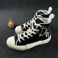 99新 Dior迪奧男鞋黑色高幫帆布鞋 尺碼40