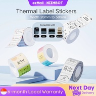 NIIMBOT B21 PRO B1 B3S B4 B31 Label Sticker, Waterproof Thermal Transparent Refill Paper Tag Roll