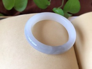 和田玉紫羅蘭手鐲圈口 58.5 收藏極半山半水 紫羅蘭 + 羊脂白