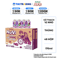 Thùng 48 Hộp Thức Uống Sữa Trái Cây Có Thạch NuVi Hương Nho 170ml
