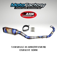 AHM 4-STROKE RACING EXHAUST TITANIUM SERIES RACING EKZOS YAMAHA LC 4S LC 5S Y15ZR YSUKU 32MM #READY STOCK #100%ORIGINAL