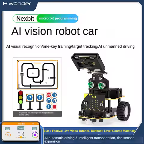 Hiwonder AI Vision Robot Nexbit micro:bit V2 Programming Educational Robot Support WonderCam Smart V
