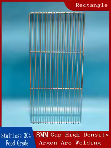 HQ GM01 Stainless Steel Food Grade 15/35/40/45/50/60/70/80/100CM Rectangle BBQ Charcoal Grate Barbec