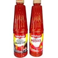 Indofood Sambal Pedas & Sambal Pedas Dahsyat Pet 275 Ml Botol - Saus Pedas untuk Ayam - Saos Makanan