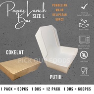 Paper Lunch Box L White Paper Lunch Box L (50PCS)