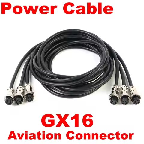 1pcs GX16 2 3 4 5 6 7 8 10 Pin Female to Female Extension Cable GX-16 Aviation Connector CCTV Camera