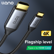 llano USB-C 1.8ม./70.9นิ้ว/Type-C ไปยังสาย HDMI 4K 60Hz HD ตัวแปลงวิดีโอสายอะแดปเตอร์สำหรับแล็ปท็อป/