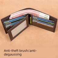 dompet lelaki kulit original dompet dompet kulit lelaki original Genuine Leather Texture Wallet Men 