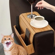 [xdnblun] Couch Cup Holder Wood Table Cabinet Pocket Nonslip Snacks Furniture Storage Bag Couch Chai
