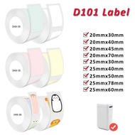 NIIMBOT D101 20 25mm Mini White Color Sticker Waterproof for Supermarket Pr List Tag Label Roll Pape