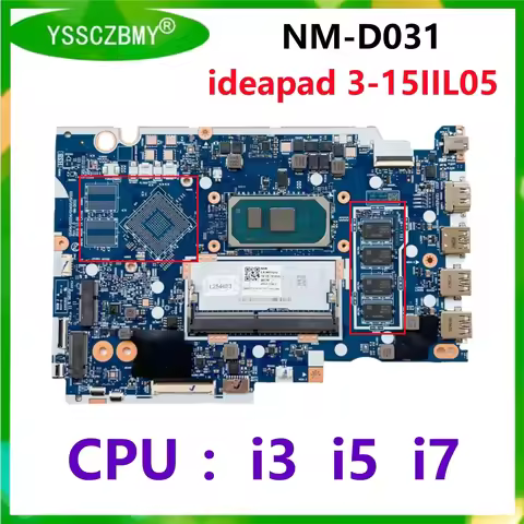 NM-D031 For Lenovo ideapad 3-15IIL05 Laptop Motherboard 5B21B36562 with CPU i3 i5 i7 4GB 100% test O