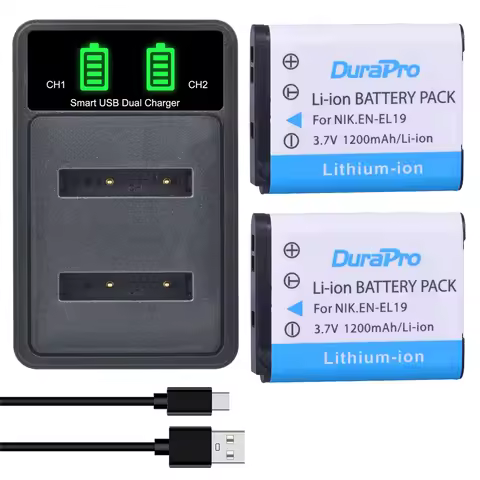 NP-BJ1 NP BJ1 NPBJ1 ENEL19 EN EL19 Battery + Charger for Nikon EN-EL19 Coolpix 3700 S5200 S3100 S280