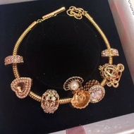 Pandora潘朵拉 Moments平安結 T 字扣蛇形手鍊組