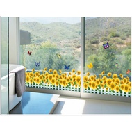 Little Sunflower fence base decoration Decal-K4 Wallpaper Wall Sticker