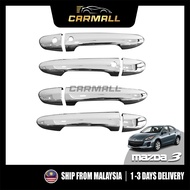 Mazda 3 BL/BM/BN 2009-2018 Door Handle Carbon Chrome Protector Cover Molding Trim For Car Accessorie