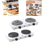 [YIJU] Countertop Double Burner Professional 2000W for Boiling Stir Frying Steaming