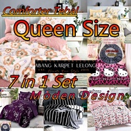 🔥Classy 8 in 1 COMFORTER TEBAL dan CADAR QUEEN Fitted| 8 in 1 Thick Comforter and Queen Fitted Bedsh
