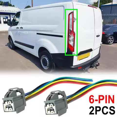 2pcs For Ford Transit Custom Tourneo Mk8 Mk9 2014 - 2025 Rear Tail Light Bulb Harness Connector Plug