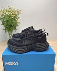 💟HOKA ONE ONE Bondi8Wide 邦代8防滑耐磨低幫跑步鞋女款黑色寬版