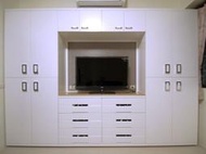 【Green Life】 (訂製)11尺鋼琴烤漆電視牆 (電視櫃 系統櫃 收納櫃 衣櫃 訂製家具)