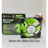 DC fan/Vedeo fan with bearing (refrigeration fan)(92mm 8V 2Wire)