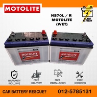 [ Installation Provided ] NS70 | NS70L | D26R | D26L ] Motolite Heavy Duty WET | Car Battery Bateri Kereta |