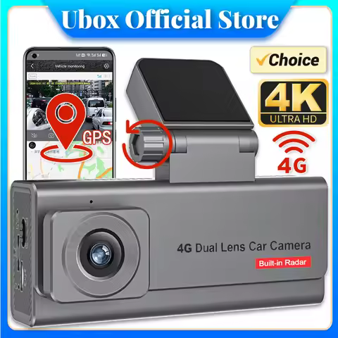 4G Dash Cam Front and Rear 4K Dual Dash Cam Car Camera Mini Dashcam for Cars Night Vision Built-in G