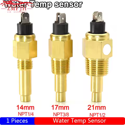 Universal Water Temperature Sensor 3/8NPT 1/2NPT Vdo Meter Vdo Water Temperature Sensor 14MM 17MM 21
