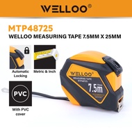 WELLOO MEASURING TAPE 7.5M X 25MM (MTP48725) AUTOMATIC LOCKING/ READING IN METRIC & INCHES W/PVC COV