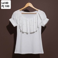 ATASAN KAOS RAJUT KEPANG KETUPAT RIB LIDI IMPORT THRIFT PL [ Violetta Thrift ]
