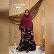 Cuerra Flowera DressGamis dress muslim gamis motif bunga gamis muslim