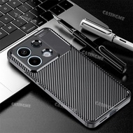 Redmi Note 13 Note13Pro 5G Phone Case Carbon Fiber Shockproof Silicone Casing For Redmi Note 13 Note13 RedmiNote13 Pro 13Pro Plus + 4G 5G Protection Back Soft Cover