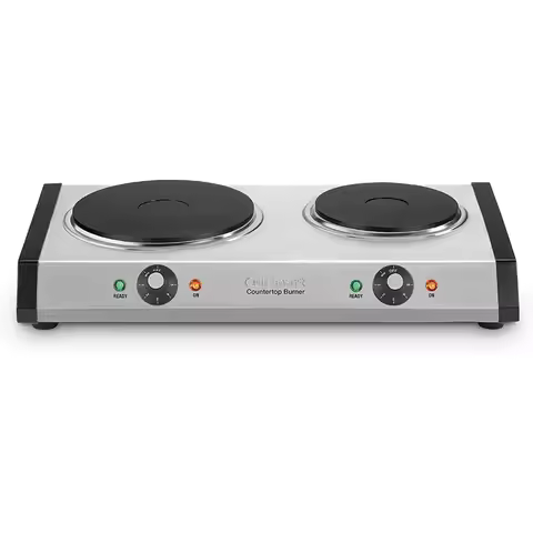 Cuisinart CB-60P1 Countertop Double Burner, Stainless Steel/Black