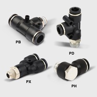 PB  Hose Adapter Quick Joint PD PX Push In Pneumatic air Fittings PH Male Thread Coupler Connector