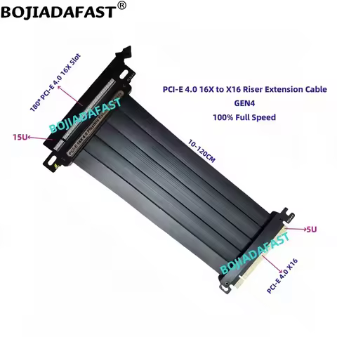 PCI-E 4.0 16X to X16 GEN4 Graphics Card Riser Extension Cable 10-120CM For RTX4070Ti RTX4080ti RTX40