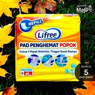 REPACK - SAVINGLifree PAD 49CMPopok CONTENTS 5 PCS - BULK ADULT PAMPERS