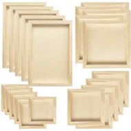 5pcs Wood Panel Boards Picture Frame - 5x5in/6x6in/8x8in/12x9in Unfinished Wood Canvas - For Crafts,