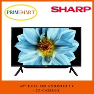 SHARP 42": 2T-C42EG1X / 2T-C42EG2X  FULL HD ANDROID TV - 3 YEARS SHARP WARRANTY