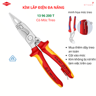 Kìm Lắp Điện 6 Chức Năng Knipex 13 96 200/ 13 96 200 T/ 13 86 200/ 13 92 200 - Sản Xuất Tại Đức