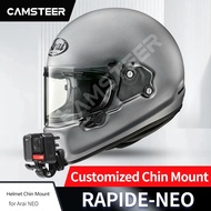 【Worth-Buy】 Camsteer Customized Cnc Aluminium Arai Rapide Neo Helmet Chin Mount For Gopromax Hero11 10 9 Insta360one X3 X2 Camera Accessorie