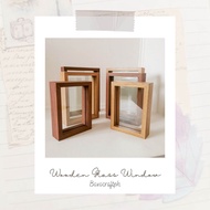 [Boxocraftph] 5" to 10", A4 Wooden Box Double Glass Window Photo Frame - Picture, Plant Specimen, Ar
