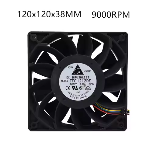 The Original Delta 12cm 120MM 12038 PWM FAN 190CMF 12V 3.9A TFC1212DE Server case Big power Cooling 