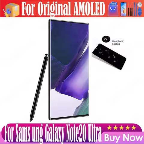 Original AMOLED Display Touch Screen for Sams ung Note 20 Ultra LCD N985F N986B for Samsung Note 20